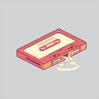 Pixel art illustration Retro Cassette. Pixelated Retro Tape. Retro Cassette Tape icon pixelated for the pixel art game and icon for website and game. old school retro. vector