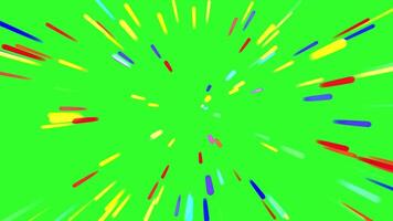 Colorful Star Line Animation with green screen Background Minimalist Design for Stock video