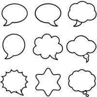 speech bubbles set of different shapes and sizes vector