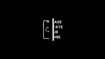 Rotate Smartphone Icon Text Reveal Animation. Device Rotation Symbol. Turn your Device 4k Motion Graphics video