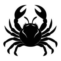black silhouette of a crab on a white background vector