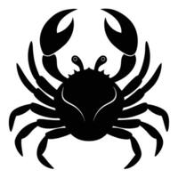 black silhouette of a crab on a white background vector