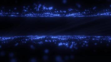 Digital blue abstract colorful wavy background with particles. Magical cosmic waves.Enchanting incredible dream in cosmic clouds. video