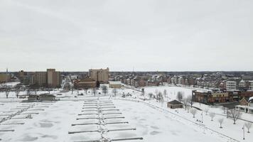 A view of the city from the top of a building video