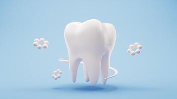 Tooth health and nutritional elements, 3d rendering. video
