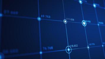 Statistical graph with business finance concept, 3d rendering. video