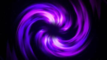Vibrant swirl of purple and blue hues creating a cosmic vortex, resembling a galactic phenomenon against a deep black background. video