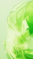 Flowing transparent green multilayer glass background, 3d rendering. video