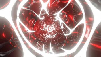 White and Red Organic Sci-Fi Background VJ Loop l 4K video