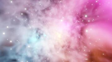 Blue Pink and Orange Nebulae Background VJ Loop l 4K video