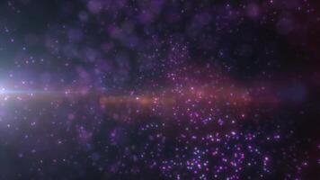 Purple and pink bokeh lights on a dark background create a whimsical and cosmic ambiance, perfect for artistic designs video