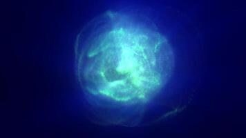 A luminous blue energy sphere core floating in a dark void, evoking a sense of technology and futuristic power. Great for sci-fi and tech themes video