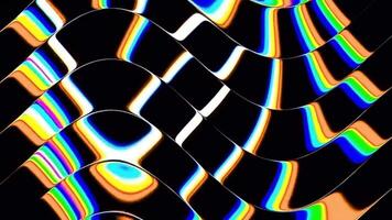 Seamless loop sci-fi futuristic VJ tunnel with liquid in blue tones. Abstract techno pattern. Fluorescent lights motion. Geometric bright neon background video