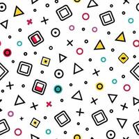 seamless pattern with geometric shapes and colors vector
