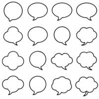 a set of speech bubbles with different shapes vector