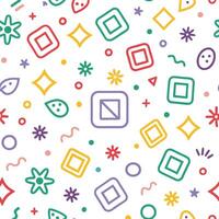 a colorful pattern with squares and circles vector
