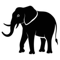 an elephant is shown in silhouette on a white background vector