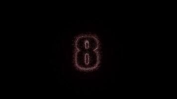 Countdown time ten to zero number explode without firework behind video