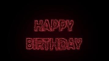 Happy Birthday exploding text like firework celebrate time three style of text video