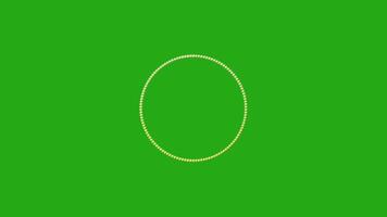 audio wave or sound frequency digital animation effect on green screen background. video