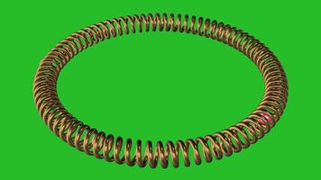 3D magnet rotate around the copper coil Tunnel loop animation, CG motion graphic video
