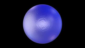 Bowling Balls with Holes Rotating on a Transparent Background. Seamless Loop. 4K video