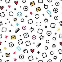 a colorful pattern with icons and symbols vector