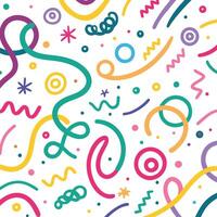 a colorful background with various shapes and lines vector