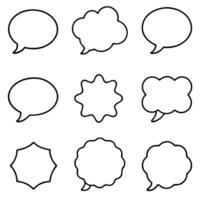 speech bubbles set of different shapes and sizes vector