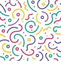seamless pattern with colorful shapes and lines vector