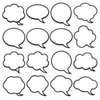 a set of speech bubbles with different shapes vector