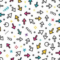 a colorful pattern with arrows and arrows on it vector