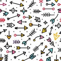 seamless pattern with colorful arrows and arrows vector