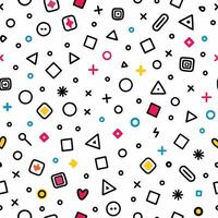 a colorful pattern with geometric shapes and arrows vector
