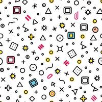 seamless pattern with geometric shapes and colors vector