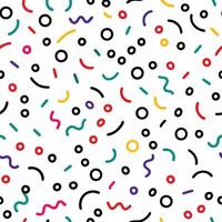 seamless pattern with colorful shapes and lines vector