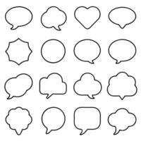a set of speech bubbles with different shapes vector