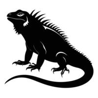 an iguana is standing on its hind legs and has long spikes on its back vector