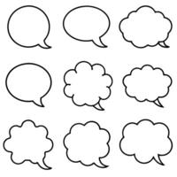 a set of speech bubbles with different shapes vector
