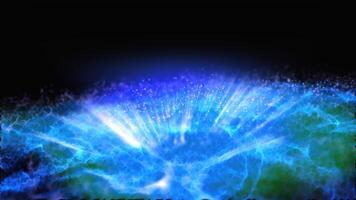 Mirage abstraction. Foamy sea waves and splashes of bright particles immerse you in an atmosphere of mystery, danger and admiration. video