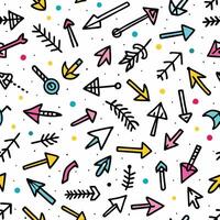 seamless pattern with colorful arrows and arrows vector