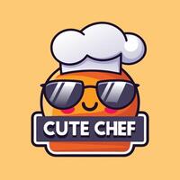 cute chef logo design vector