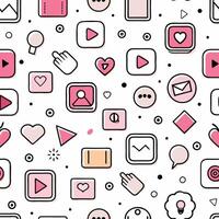 a seamless pattern with icons and icons vector