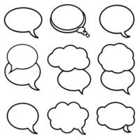 a set of speech bubbles with different shapes vector