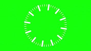 Dynamic Abstract Motion with Clock Face Design on a Vibrant Green Screen video