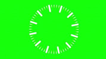 Dynamic Abstract Motion with Clock Face Design on a Vibrant Green Screen video