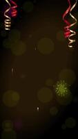 New Years Eve Bokeh Lights Loop Vertical Background video