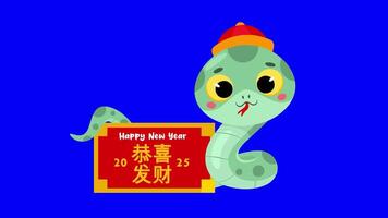 Animated Lunar New Year 2025 Snake Board video