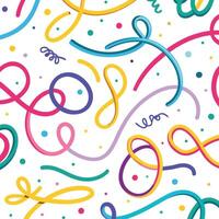 a colorful pattern with a bunch of colorful ribbons vector