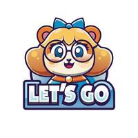 let's go logo design vector